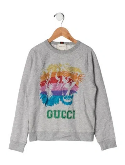 Pre-owned Gucci Kids' Cotton-blend Sweatshirt In Grey