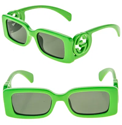 Pre-owned Gucci Couture 1325 Green Gg Logo 009 Narrow Fashion Square Sunglasses Gg1325s In Gray