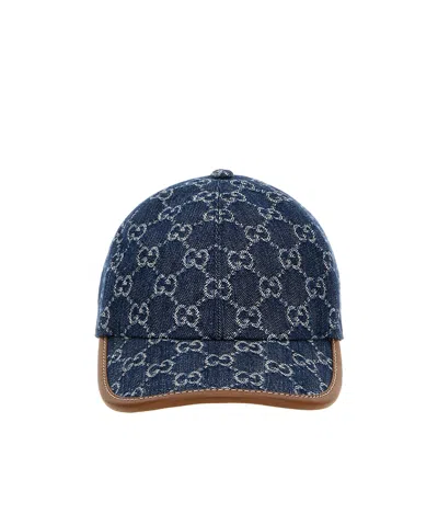 Gucci Cowboy Baseball Cap In Blue