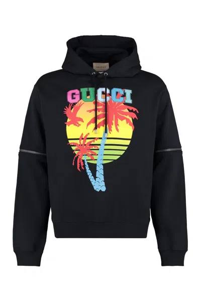 Gucci Cozy And Cool Hoodie For The Modern Man In Black