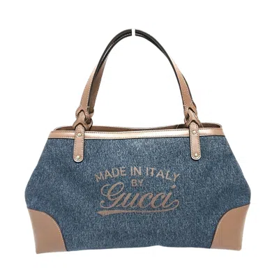 Gucci Craft Navy Denim - Jeans Tote Bag ()