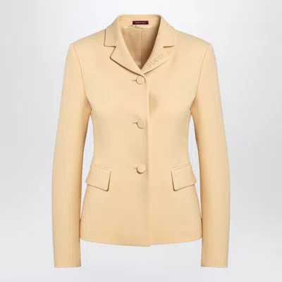 Gucci Cream Coloured Crêpe Jacket In Neutral