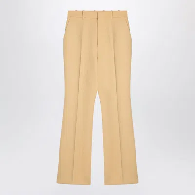 GUCCI GUCCI CREAM COLOURED CRÊPE TROUSERS
