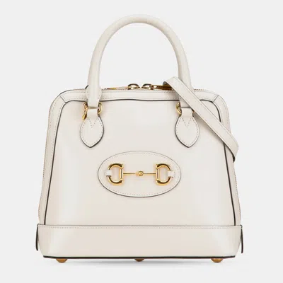 Pre-owned Gucci Cream Small Leather Horsebit 1955 Satchel