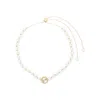 Gucci Cream White Resine Pearl Necklace