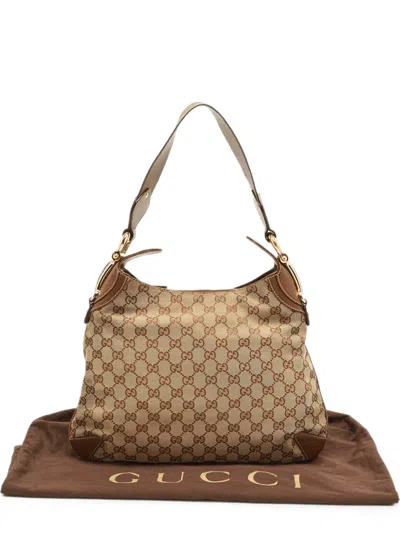 Pre-owned Gucci Creole Gg Canvas Tote Bag In Neutrals