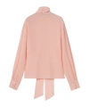 Gucci Crepe De Chine Shirt With Neck Bow In Pink