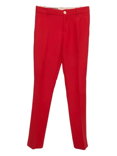Pre-owned Gucci Crepe Flared Trousers In Red