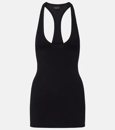 Gucci Crêpe Jersey Minidress In Animal Print