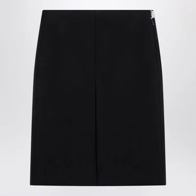 Gucci High Waist Knee-length Skirt With Back Slit And Side Pockets In Black