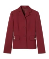 Gucci Embellished Silk And Wool Jacket In Brown