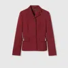 Gucci Embellished Silk And Wool Jacket In Burgundy