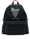 Gucci Crest Backpack In Blue