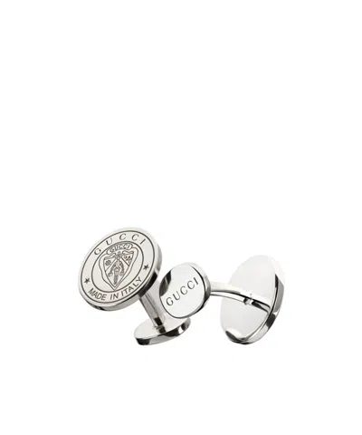 Gucci Crest Cufflinks In Transparent