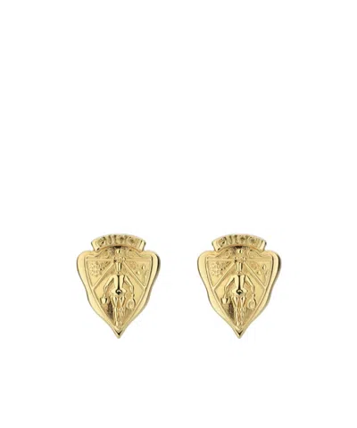 Gucci Crest Earrings In Burgundy