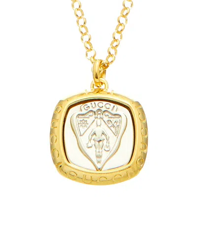 Gucci Crest Necklace In Gold