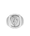 Gucci Crest Signet Ring In Pattern