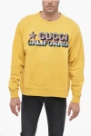 GUCCI CREW NECK CALIFORNIA SWEATSHIRT WITH SEQUINED EMBROIDERY