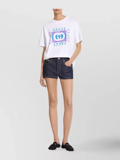 GUCCI CREW NECK GRAPHIC PRINT T-SHIRT