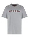 Gucci Women Grey Printed Cotton Jersey T-shirt In Gray