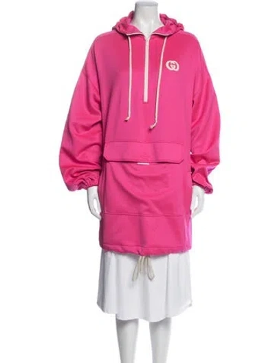 Pre-owned Gucci Crew Neck Long Sleeve Hoodie In Pink