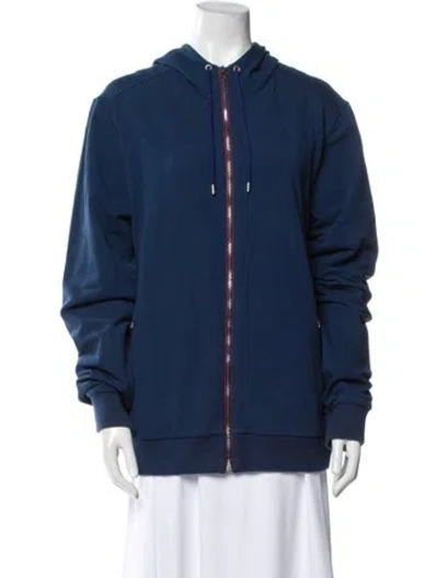 Pre-owned Gucci Crew Neck Long Sleeve Sweatshirt In Blue