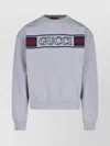 Gucci Crew Neck Long Sleeves Ribbed Cuffs Sweater In Blue