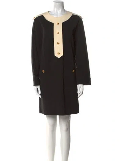 Pre-owned Gucci Crew Neck Mini Dress W/ Tags In Black