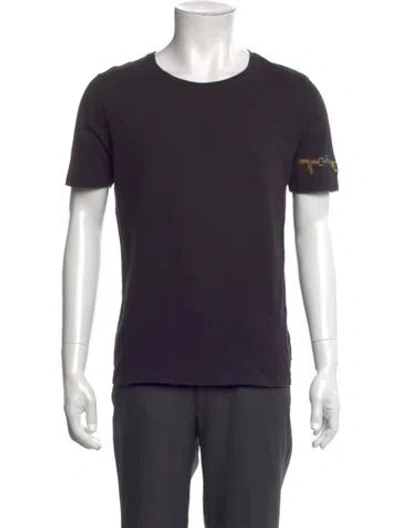 Pre-owned Gucci Crew Neck Short Sleeve T-shirt In Black