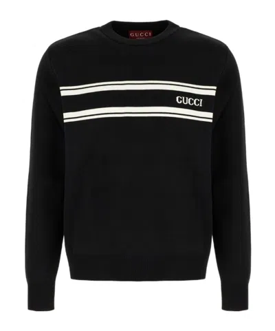 Gucci Crew Neck Sweater In Black