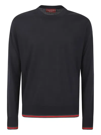 Gucci Crew-neck Sweater In Blue