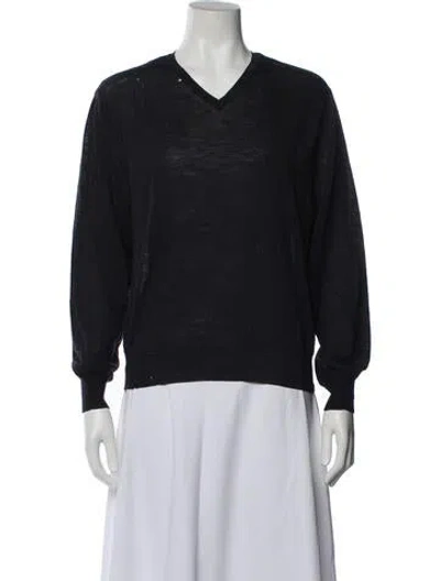 Pre-owned Gucci Crew Neck Sweater In Blue