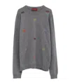 Gucci Men Long Sleeve Crew-neck Cashmere Sweater In Gray