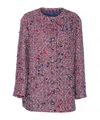 Gucci Womens Blue Red Mc Boucle-texture Round-neck Wool-blend Jacket In Pink