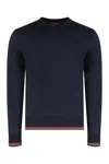 Gucci Long-sleeve Black Crewneck Sweater With Ribbed Details