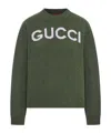 Gucci Crew Neck Wool Sweater In Green