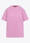 Gucci Printed Logo T-shirt In Pink