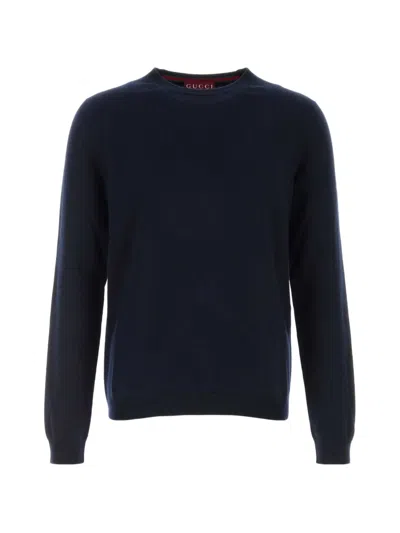 Gucci Cashmere Sweater Crew Neck Long Sleeves In Black