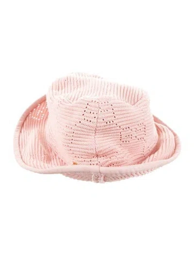 Pre-owned Gucci Crochet Bucket Hat In Pink