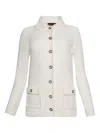 Gucci Crochet Button Cardigan In White