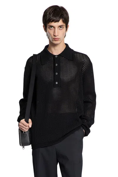 GUCCI CROCHET KNIT POLO SHIRT