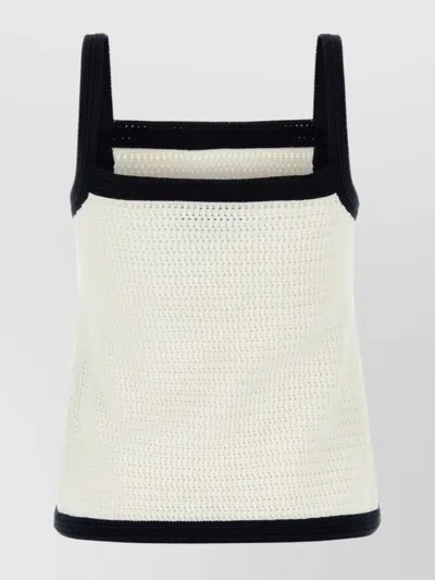 GUCCI CROCHET TANK TOP CONTRAST TRIM