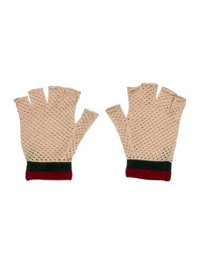 Pre-owned Gucci Crocheted Fingerless Gloves