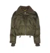 Gucci Cropped Bomber Jacket Drawstring Hem In Green