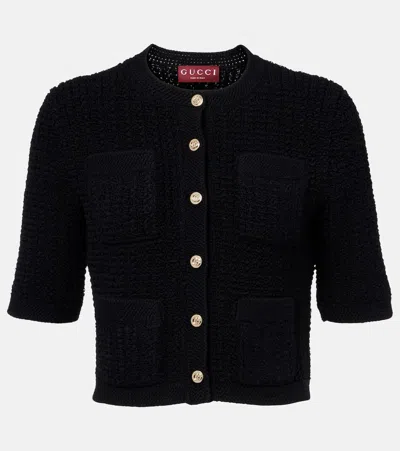 Gucci Cropped Cotton-blend Cardigan