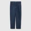 Gucci Denim Pant With Gg Embossed Detail