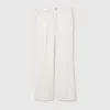 Gucci Fitted Crop Flare Pants With Five-pocket Design In White