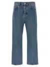 Gucci Cropped Jeans Light Blue In Blue
