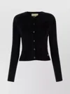 GUCCI CROPPED KNIT CARDIGAN WITH LONG SLEEVES