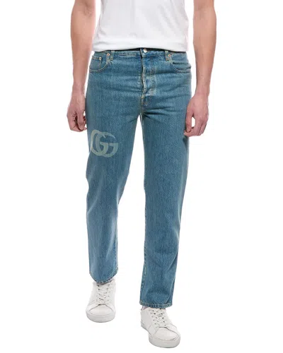 Gucci Cropped Slim Jean In Blue